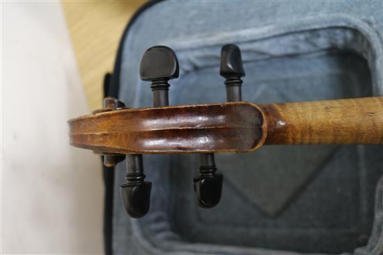 A late 19th century east European cased violin